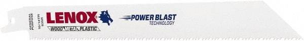 Lenox - 8" Long x 3/4" Thick, Bi-Metal Reciprocating Saw Blade - Tapered Profile, 10 to 14 TPI, Toothed Edge - Industrial Tool & Supply