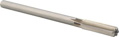 Union Butterfield - 1/2" High Speed Steel 6 Flute Chucking Reamer - Straight Flute, 0.4355" Straight Shank, 2" Flute Length, 8" OAL - Industrial Tool & Supply