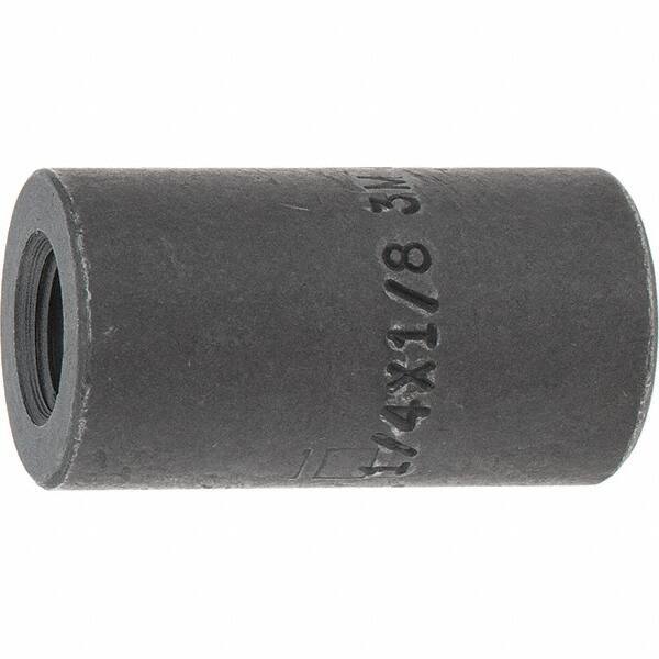 Made in USA - Size 1/4 x 1/8", Class 3,000, Forged Carbon Steel Black Pipe Reducing Coupling - 3,000 psi, Threaded End Connection - Industrial Tool & Supply