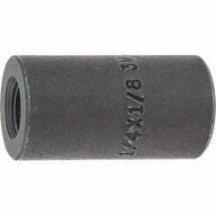 Made in USA - Size 1/4 x 1/8", Class 3,000, Forged Carbon Steel Black Pipe Reducing Coupling - 3,000 psi, Threaded End Connection - Industrial Tool & Supply
