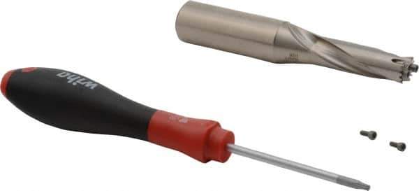 Sumitomo - 13.5 to 14.5mm Diam, 3xD, 2" Max Depth, 3/4" Shank Diam, 2.527" Flute, 4.527" OAL, Replaceable Tip Drill - Series SMD - Industrial Tool & Supply