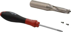 Sumitomo - 13.5 to 14.5mm Diam, 3xD, 2" Max Depth, 3/4" Shank Diam, 2.527" Flute, 4.527" OAL, Replaceable Tip Drill - Series SMD - Industrial Tool & Supply