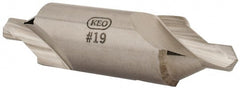 Keo - #19 Bell Cut 60° Incl Angle High Speed Steel Combo Drill & Countersink - Industrial Tool & Supply