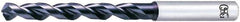 OSG - 0.1575" 120° Powdered Metal Jobber Drill - V Finish, Right Hand Cut, Parabolic Flute, Straight Shank, 75mm OAL, Standard Point - Industrial Tool & Supply