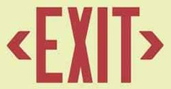 NMC - Exit, Metal Exit Sign - 13" Wide x 7-1/2" High, Glow-in-the-Dark - Industrial Tool & Supply
