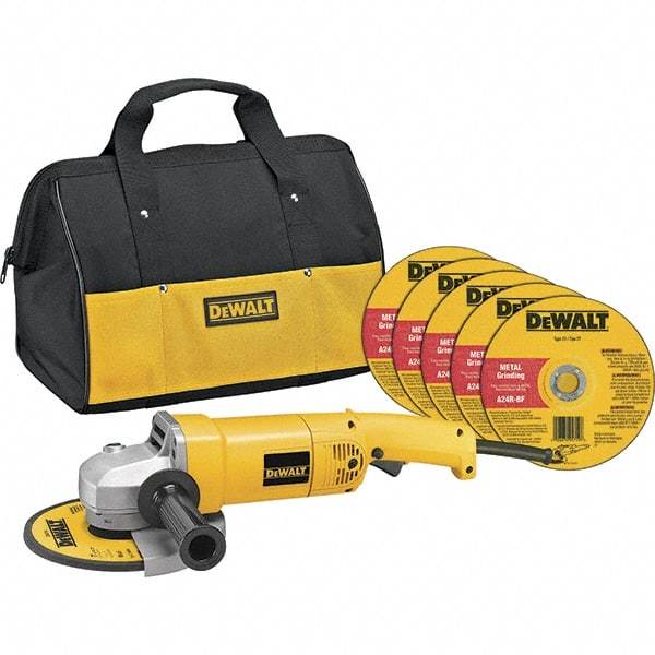 DeWALT - 7" Wheel Diam, 8,000 RPM, Corded Angle & Disc Grinder - 5/8-11 Spindle, 120 Volts, 13 Amps - Industrial Tool & Supply