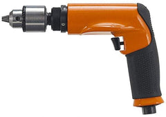 Dotco - 1/4" Keyed Chuck - Pistol Grip Handle, 6,000 RPM, 0.9 hp, 90 psi - Industrial Tool & Supply