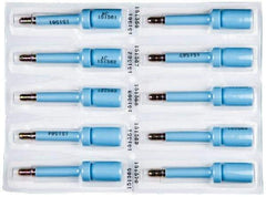 Pryor - 3.37 Inch Long, 1500 Kg Breaking Strength, Bolt Barrier Seal - 1-1/2 Inch Operating Length, Light Blue Poly Coated Steel - Industrial Tool & Supply