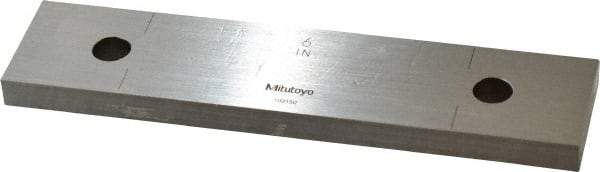 Mitutoyo - 6" Rectangular Steel Gage Block - Accuracy Grade 0, Includes Certificate of Inspection - Industrial Tool & Supply