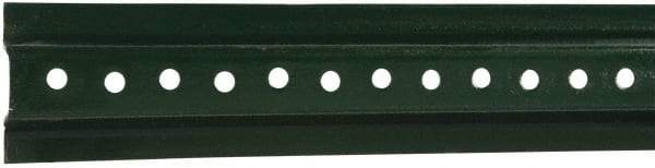 NMC - 8' High, Traffic Sign Post - Steel, 3/8" Hole Diam, Green - Industrial Tool & Supply