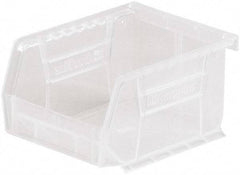 Akro-Mils - 10 Lb. Load Capacity, 5-3/8" Deep, Clear Polymer Hopper Stacking Bin - 3" High x 4-1/8" Wide x 5-3/8" Long - Industrial Tool & Supply