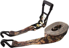 Erickson Manufacturing - 27' Long x 2" Wide, 10,000 Lb Basket Capacity, Polyester & Steel Web Sling - Camouflage Green - Industrial Tool & Supply