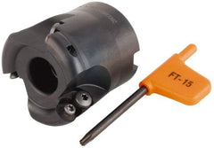 Kennametal - 50.8mm Cut Diam, 6mm Max Depth, 3/4" Arbor Hole, 3 Inserts, RD.. 12T3... Insert Style, Indexable Copy Face Mill - KDM200 Cutter Style, 50.04mm High, Series KDM - Industrial Tool & Supply