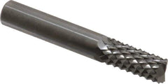 Accupro - 3/8" Diam, 1" LOC, Plain End, Solid Carbide Diamond Pattern Router Bit - Right Hand Cut, 2-1/2" OAL, 3/8" Shank Diam, Use on Fiberglass - Industrial Tool & Supply