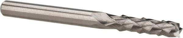 Accupro - 1/8" Diam, 1/2" LOC, Burr End, Solid Carbide Diamond Pattern Router Bit - Right Hand Cut, 1-1/2" OAL, 1/8" Shank Diam, Use on Fiberglass - Industrial Tool & Supply