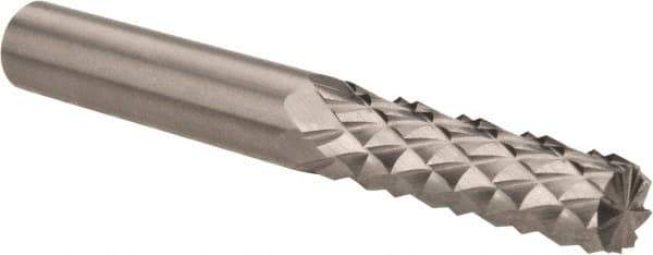 Accupro - 1/4" Diam, 3/4" LOC, Burr End, Solid Carbide Diamond Pattern Router Bit - Right Hand Cut, 2" OAL, 1/4" Shank Diam, Use on Fiberglass - Industrial Tool & Supply