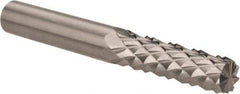 Accupro - 1/4" Diam, 3/4" LOC, Burr End, Solid Carbide Diamond Pattern Router Bit - Right Hand Cut, 2" OAL, 1/4" Shank Diam, Use on Fiberglass - Industrial Tool & Supply
