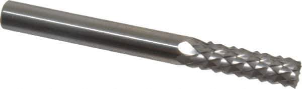 Accupro - 1/4" Diam, 3/4" LOC, Burr End, Solid Carbide Diamond Pattern Router Bit - Right Hand Cut, 2-1/2" OAL, 1/4" Shank Diam, Use on Fiberglass - Industrial Tool & Supply