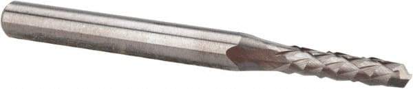 Accupro - 3/32" Diam, 3/8" LOC, Drill Point End, Solid Carbide Diamond Pattern Router Bit - Right Hand Cut, 1-1/2" OAL, 1/8" Shank Diam, Use on Fiberglass - Industrial Tool & Supply