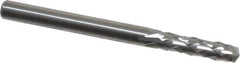 Accupro - 1/8" Diam, 1/2" LOC, Drill Point End, Solid Carbide Diamond Pattern Router Bit - Right Hand Cut, 1-1/2" OAL, 1/8" Shank Diam, Use on Fiberglass - Industrial Tool & Supply