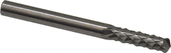 Accupro - 3/16" Diam, 5/8" LOC, Drill Point End, Solid Carbide Diamond Pattern Router Bit - Right Hand Cut, 2" OAL, 3/16" Shank Diam, Use on Fiberglass - Industrial Tool & Supply