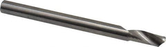 Accupro - 8mm Cutting Diam x 20mm Length of Cut, 1 Flute, Upcut Spiral Router Bit - Uncoated, Right Hand Cut, Solid Carbide, 100mm OAL x 8mm Shank Diam, Single Edge, 22° Helix Angle - Industrial Tool & Supply