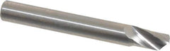 Accupro - 1/4" Cutting Diam x 3/8" Length of Cut, 1 Flute, Upcut Spiral Router Bit - Uncoated, Right Hand Cut, Solid Carbide, 2" OAL x 1/4" Shank Diam, Single Edge, 22° Helix Angle - Industrial Tool & Supply