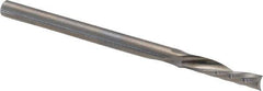 Accupro - 1/8" Cutting Diam x 1/2" Length of Cut, 1 Flute, Downcut Spiral Router Bit - Uncoated, Right Hand Cut, Solid Carbide, 2" OAL x 1/8" Shank Diam, Single Edge, 21° Helix Angle - Industrial Tool & Supply