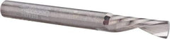 Accupro - 1/4" Cutting Diam x 3/4" Length of Cut, 1 Flute, Downcut Spiral Router Bit - Uncoated, Right Hand Cut, Solid Carbide, 2-1/2" OAL x 1/4" Shank Diam, Single Edge, 21° Helix Angle - Industrial Tool & Supply