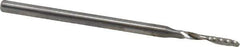 Accupro - 2mm Cutting Diam x 12mm Length of Cut, 1 Flute, Upcut Spiral Router Bit - Uncoated, Right Hand Cut, Solid Carbide, 57mm OAL x 3mm Shank Diam, Single Edge, 21° Helix Angle - Industrial Tool & Supply