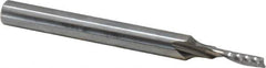 Accupro - 3mm Cutting Diam x 12mm Length of Cut, 1 Flute, Upcut Spiral Router Bit - Uncoated, Right Hand Cut, Solid Carbide, 64mm OAL x 6mm Shank Diam, Single Edge, 21° Helix Angle - Industrial Tool & Supply