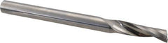 Accupro - 12mm Cutting Diam x 40mm Length of Cut, 1 Flute, Upcut Spiral Router Bit - Uncoated, Right Hand Cut, Solid Carbide, 150mm OAL x 12mm Shank Diam, Single Edge, 21° Helix Angle - Industrial Tool & Supply
