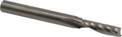 Accupro - 7/32" Cutting Diam x 3/4" Length of Cut, 1 Flute, Upcut Spiral Router Bit - Uncoated, Right Hand Cut, Solid Carbide, 2-1/2" OAL x 1/4" Shank Diam, Single Edge, 21° Helix Angle - Industrial Tool & Supply