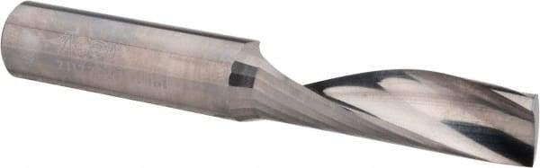 Accupro - 1/2" Cutting Diam x 1-5/8" Length of Cut, 1 Flute, Upcut Spiral Router Bit - Uncoated, Right Hand Cut, Solid Carbide, 3-1/2" OAL x 1/2" Shank Diam, Single Edge, 21° Helix Angle - Industrial Tool & Supply