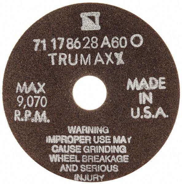 Tru-Maxx - 4" 60 Grit Aluminum Oxide Cutoff Wheel - 1/16" Thick, 3/4" Arbor, 9,070 Max RPM, Use with Stationary Tools - Industrial Tool & Supply