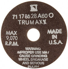 Tru-Maxx - 4" 60 Grit Aluminum Oxide Cutoff Wheel - 1/16" Thick, 3/4" Arbor, 9,070 Max RPM, Use with Stationary Tools - Industrial Tool & Supply