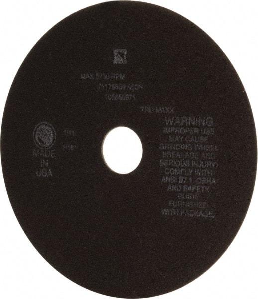 Tru-Maxx - 8" 46 Grit Aluminum Oxide Cutoff Wheel - 1/16" Thick, 1-1/4" Arbor, 4,536 Max RPM, Use with Stationary Tools - Industrial Tool & Supply