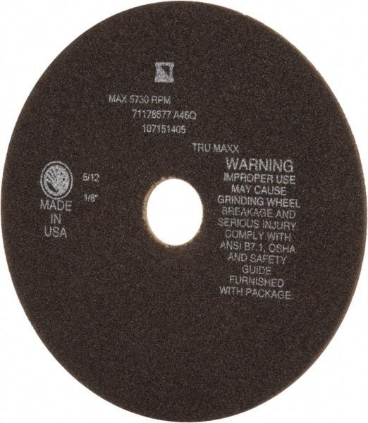 Tru-Maxx - 8" 46 Grit Aluminum Oxide Cutoff Wheel - 1/8" Thick, 1-1/4" Arbor, 4,936 Max RPM, Use with Stationary Tools - Industrial Tool & Supply