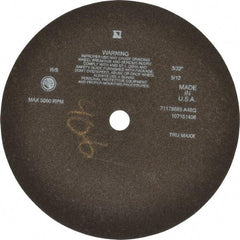 Tru-Maxx - 12" 46 Grit Aluminum Oxide Cutoff Wheel - 3/32" Thick, 1" Arbor, 3,024 Max RPM, Use with Stationary Tools - Industrial Tool & Supply