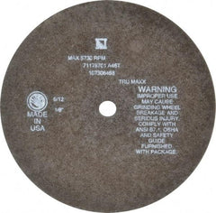 Tru-Maxx - 8" 46 Grit Aluminum Oxide Cutoff Wheel - 1/8" Thick, 5/8" Arbor, 4,536 Max RPM, Use with Stationary Tools - Industrial Tool & Supply