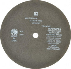 Tru-Maxx - 8" 60 Grit Aluminum Oxide Cutoff Wheel - 3/32" Thick, 5/8" Arbor, 4,536 Max RPM, Use with Stationary Tools - Industrial Tool & Supply