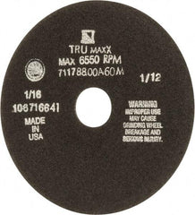 Tru-Maxx - 7" 60 Grit Aluminum Oxide Cutoff Wheel - 1/16" Thick, 1-1/4" Arbor, 5,184 Max RPM, Use with Stationary Tools - Industrial Tool & Supply