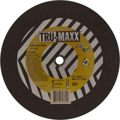 Tru-Maxx - 16" 36 Grit Aluminum Oxide Cutoff Wheel - 7/64" Thick, 1" Arbor, 3,820 Max RPM, Use with Chop Saws - Industrial Tool & Supply