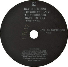 Tru-Maxx - 10" 36 Grit Aluminum Oxide Cutoff Wheel - 3/32" Thick, 1-1/4" Arbor, 6,112 Max RPM, Use with Stationary Tools - Industrial Tool & Supply