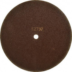 Norton - 10" 80 Grit Aluminum Oxide Cutoff Wheel - 1/16" Thick, 5/8" Arbor, 4,585 Max RPM, Use with Angle Grinders - Industrial Tool & Supply