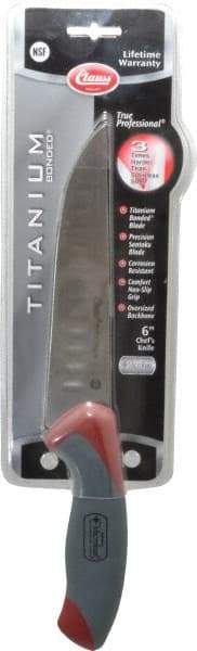Clauss - 6" Long Blade, Stainless Steel, Fine Edge, Chef's Knife - 11-3/4" OAL, Comfort Grip Handle - Industrial Tool & Supply