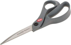 Clauss - 3-1/4" LOC, 8" OAL Titanium Standard Shears - Right Hand, Glass Filled Nylon Offset Handle, For General Purpose Use - Industrial Tool & Supply