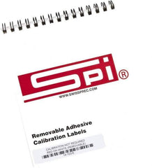 SPI - Inspection Label - Legend: Calibration Not Required, English, Red & White, 2" Long x 1/2" High, No Coating - Industrial Tool & Supply