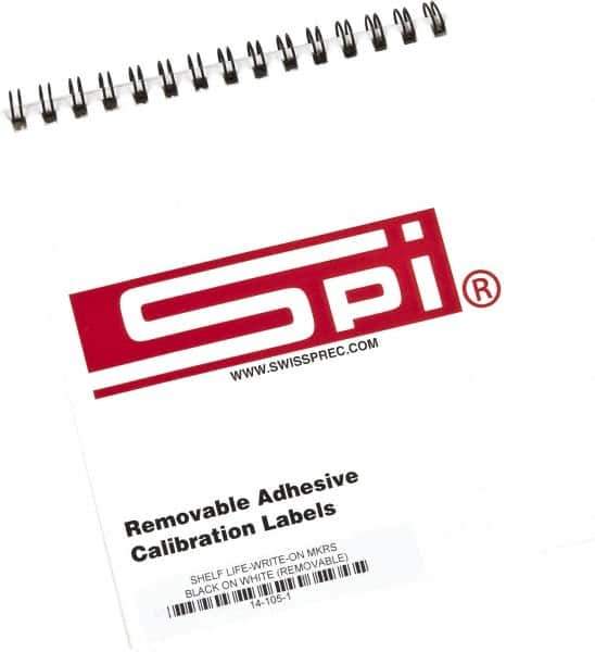 SPI - Inspection Label - Legend: Shelf Life, English, Black & White, 2" Long x 1/2" High, No Coating - Industrial Tool & Supply