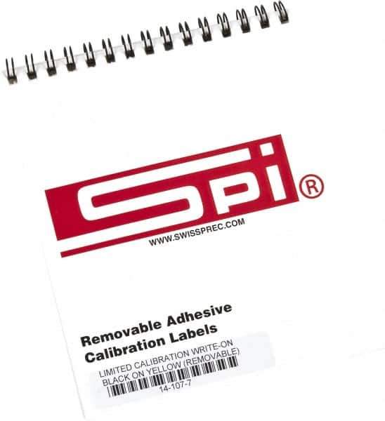 SPI - Inspection Label - Legend: Limited Calibration, English, Black & Yellow, 2" Long x 1/2" High, No Coating - Industrial Tool & Supply